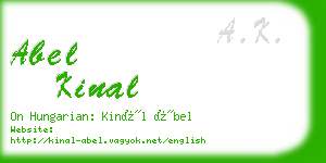 abel kinal business card